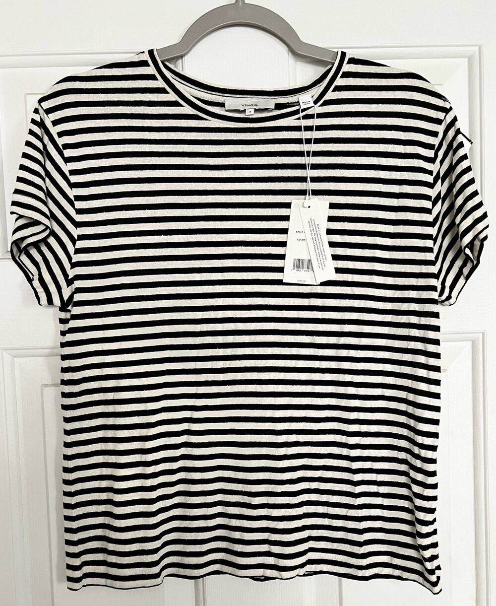 Vince silk blend striped top - size Medium - OD